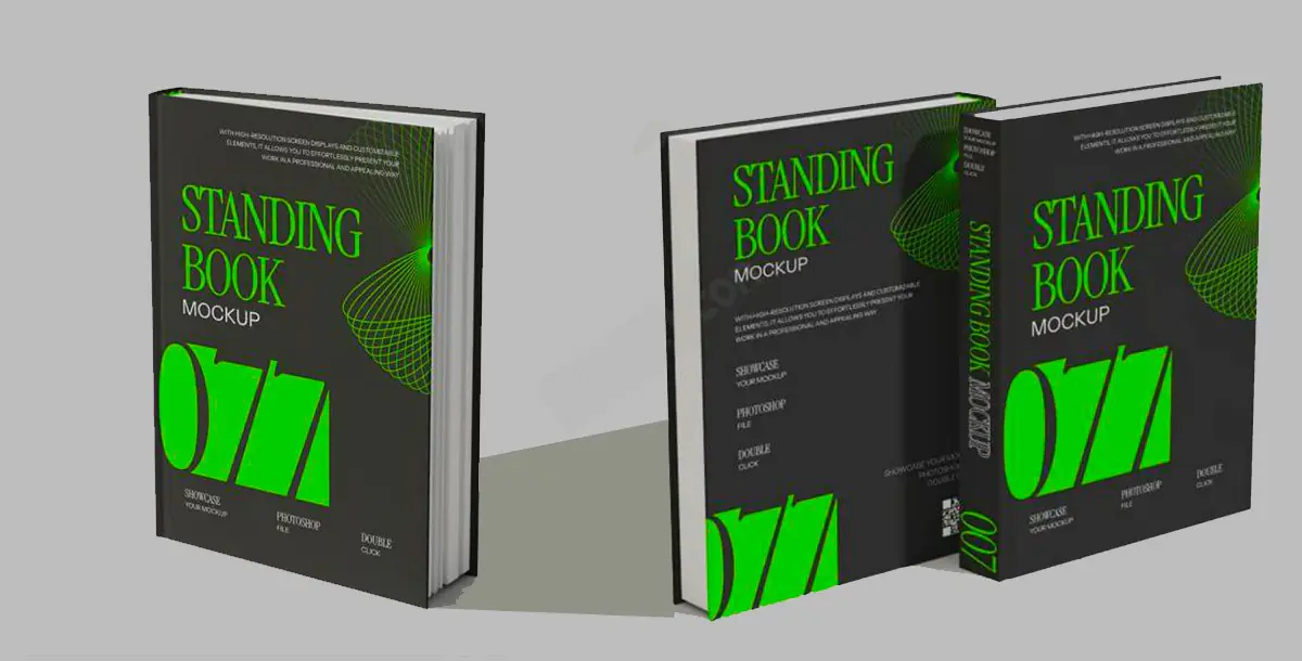 Standing Book PSD Mockup – Realistic Editable Template