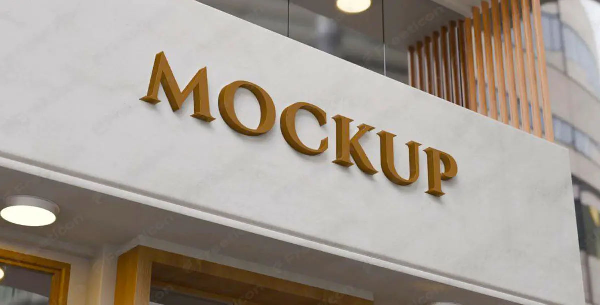 Storefront Facade Logo Mockup