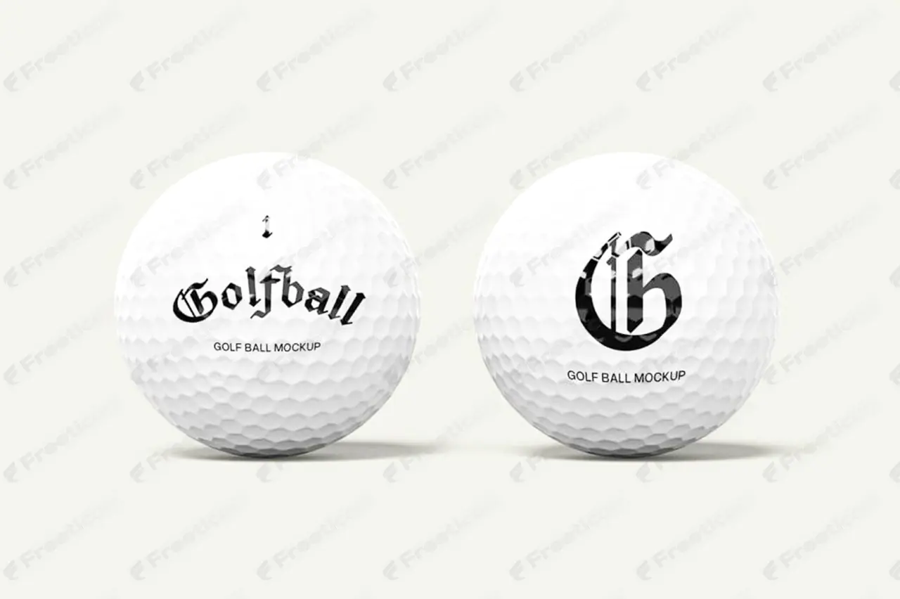 Free Golf Ball Mockup PSD – Realistic Sports Branding Template