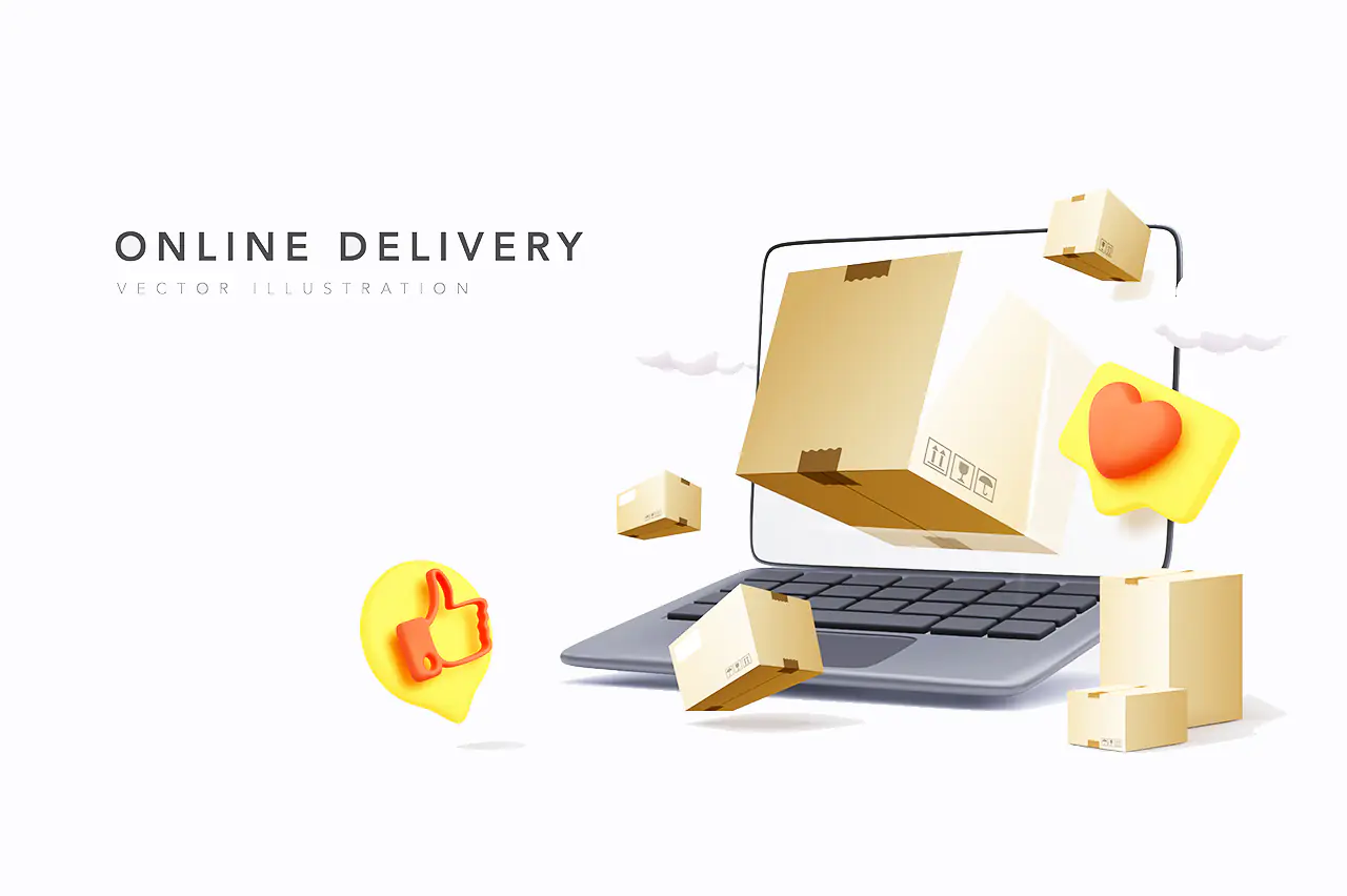 Free Laptop Mockup PSD – Delivery Website Presentation Template