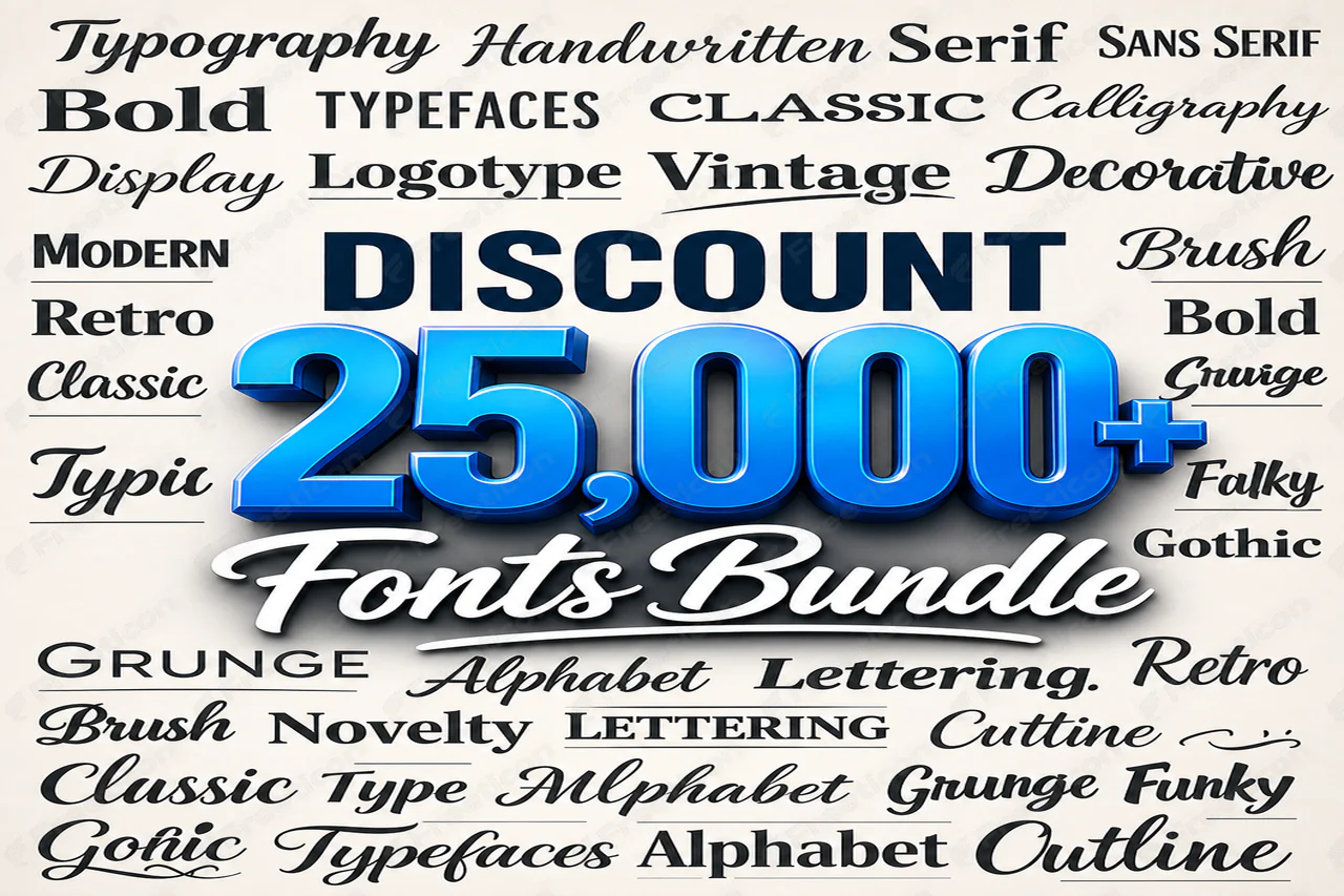 Mega 2500 Fonts Bundle – Premium Typography Collection