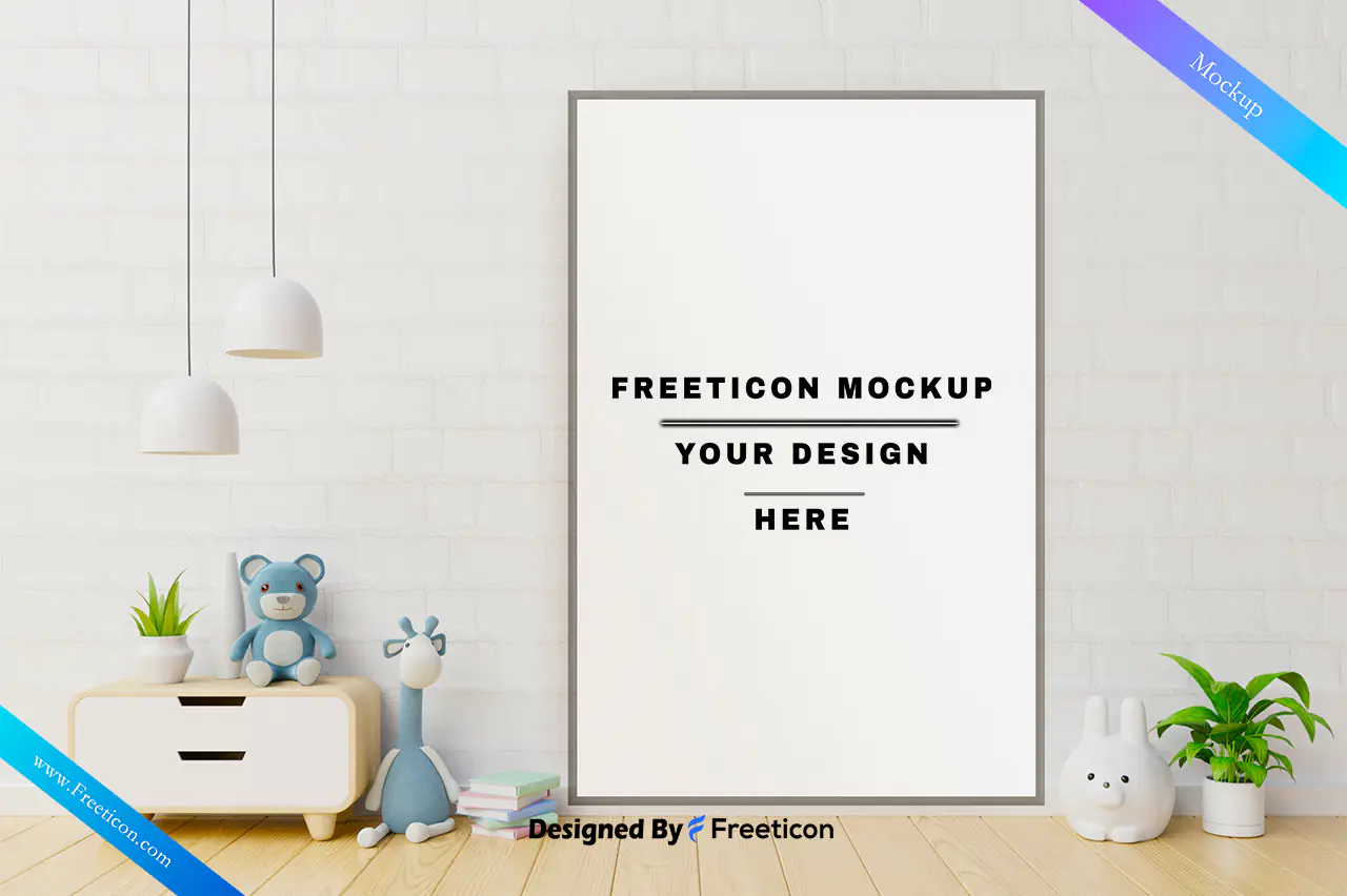 Kids Photo Frame Mockup PSD – Cute & Creative Display Template