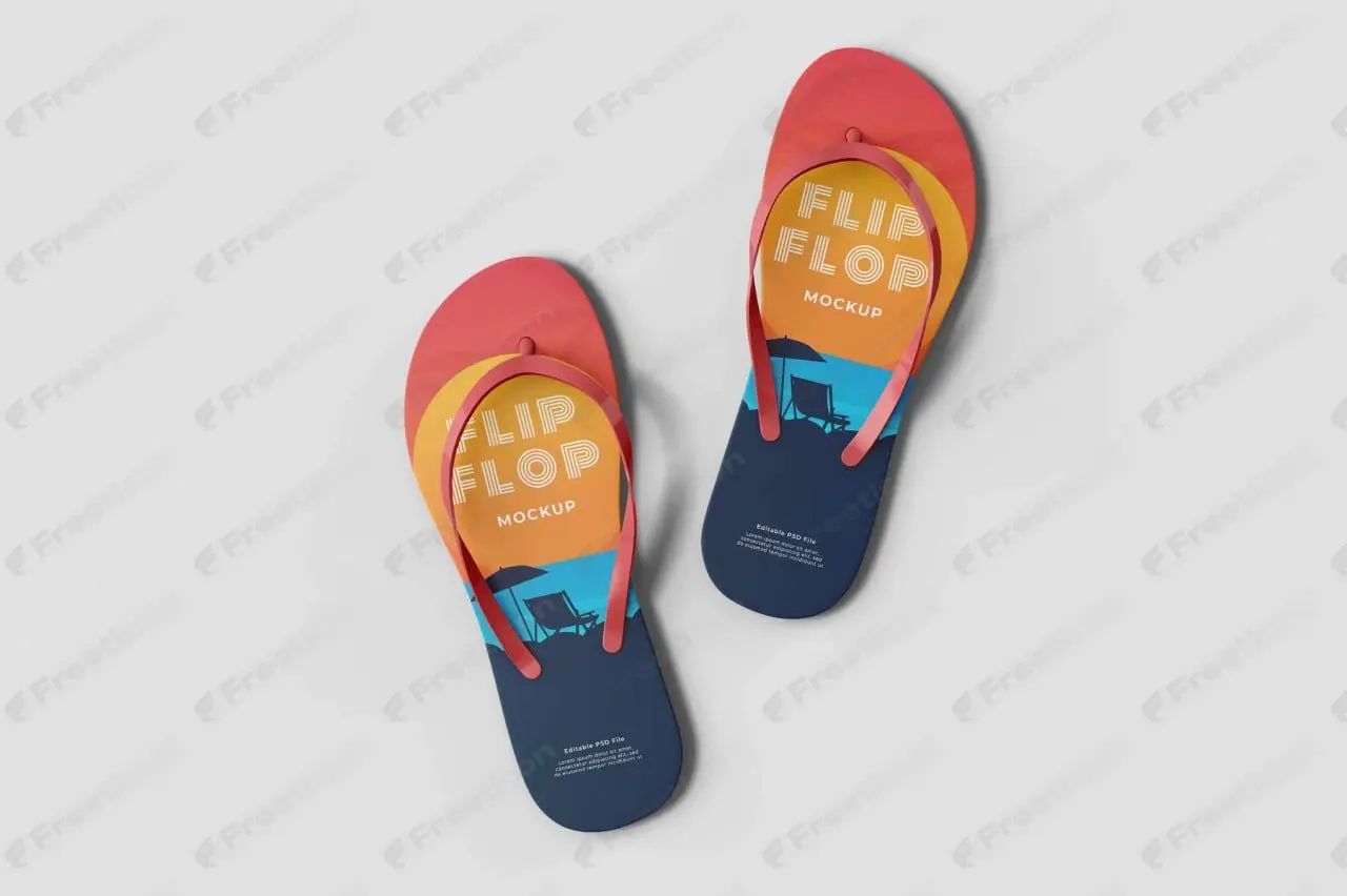 Free Flip Flop Mockup PSD – Realistic Summer Sandal Template