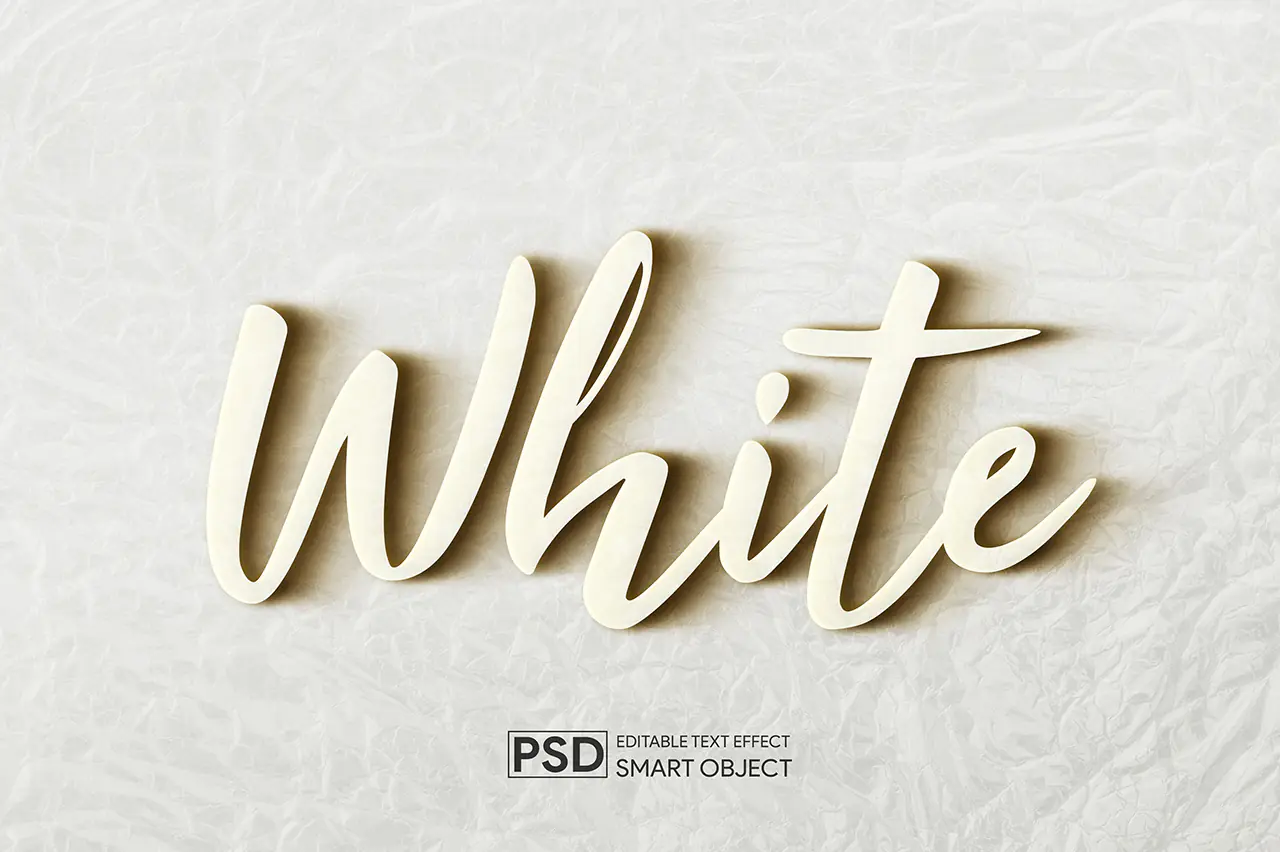 3D Text Effect PSD – Editable & Realistic Text Mockup