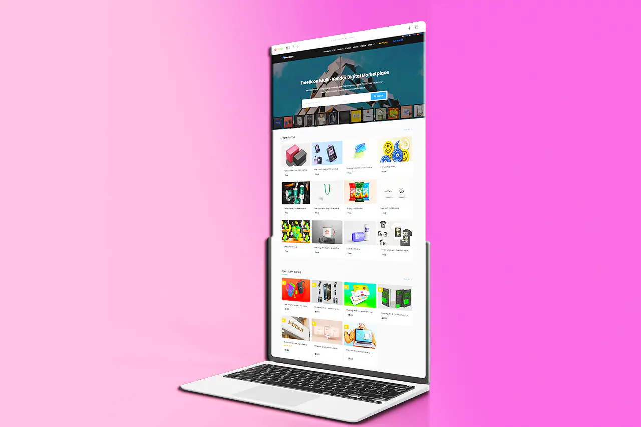 Website Instant Showcase Mockup PSD – UI/UX Web Presentation